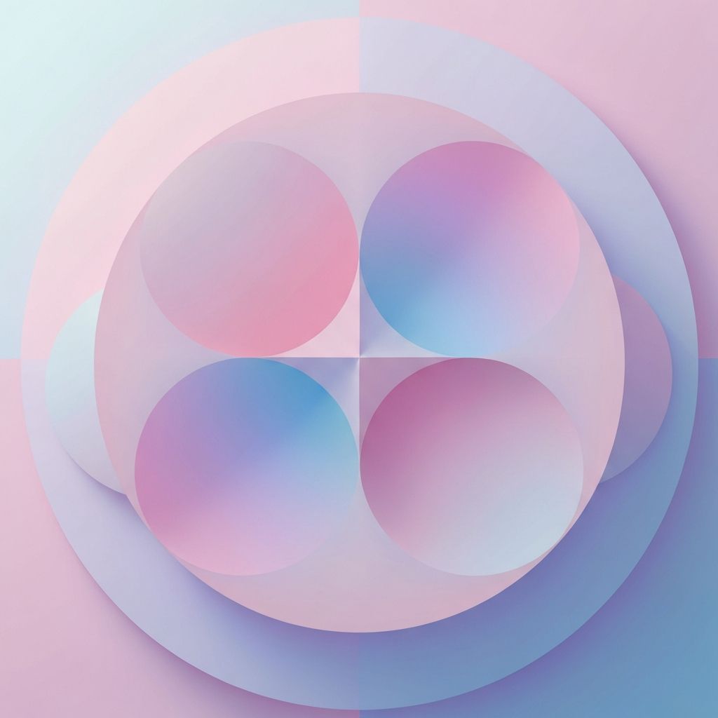 Apstraktna reprezentacija ravnoteže i harmonije - geometrijske oblike što simbolizuju ekvilibrijum i prirodne elemente